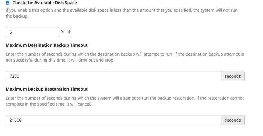 check available disk space